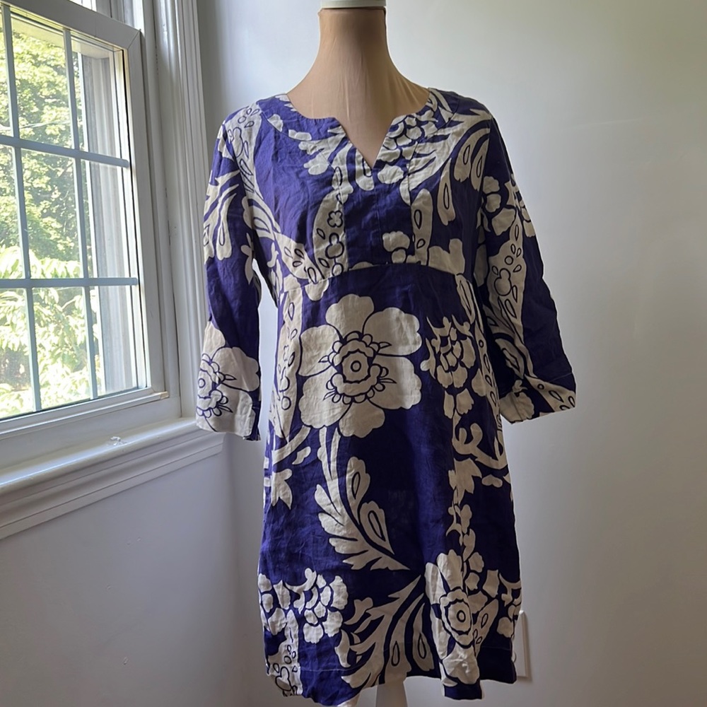 Boden Caftan Tunic Dress Beach Coverup size 10 US 14 UK